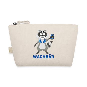 Wachbär Techno Design für Raver zum Feiern im Club - Bio-Täschchen - Natur - Vorne