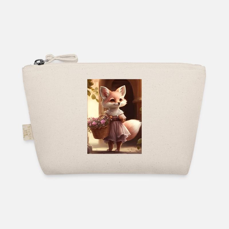 Renarde avec panier de fleurs cadeau Trousse biologique