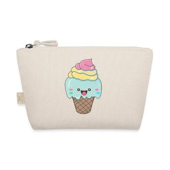 Kawaii Cute Happy Colorful Ice Cream - Organic Pouch - nature - Front