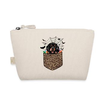 Cute Dachshund Dog Leopard Dachshund Halloween - Organic Pouch - nature - Front