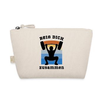 Reiß Dich Zusammen Reißen Gewichtheben Sport Kraft - Bio-Täschchen - Natur - Vorne