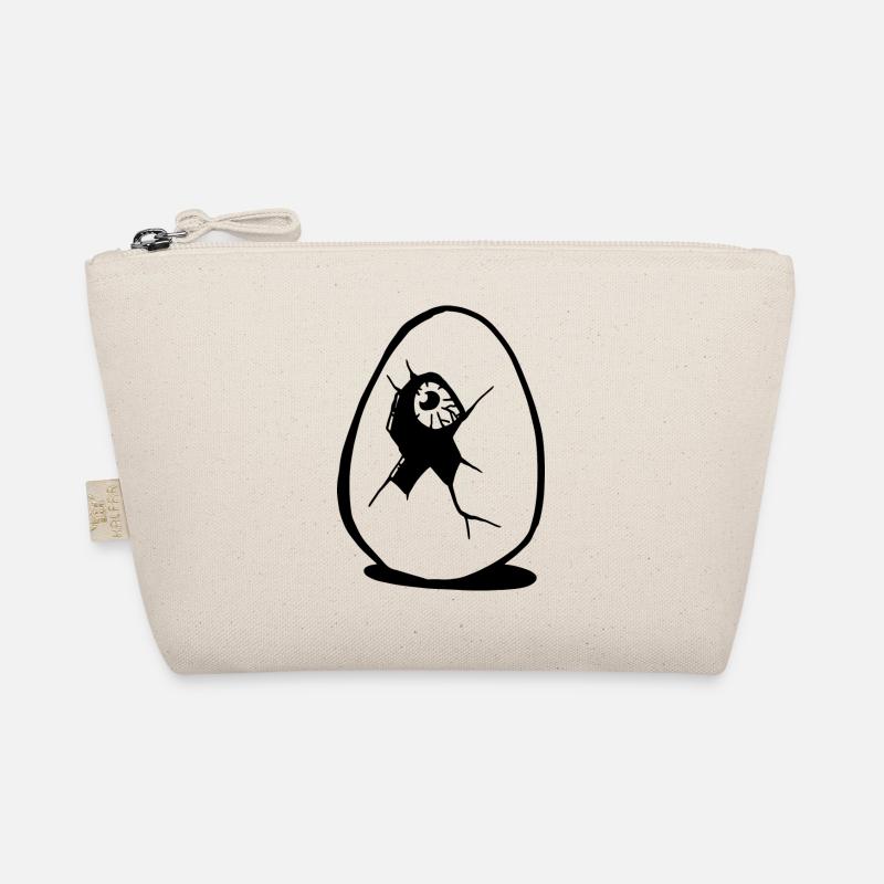 egg with scary eye Organic Pouch
