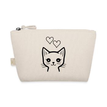 katze liebe - Bio-Täschchen - Natur - Vorne