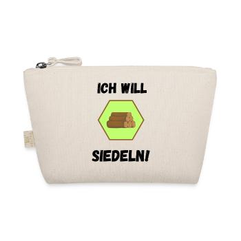 Ich will siedeln - Bio-Täschchen - Natur - Vorne