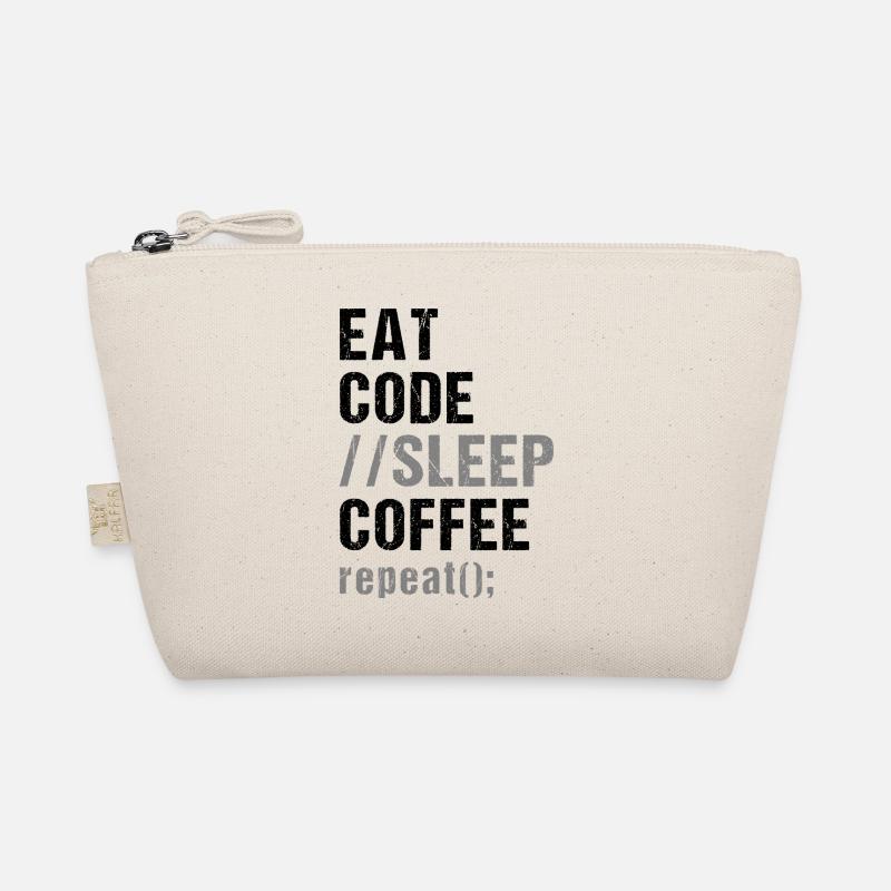 Eat Code Schlaf Kaffee Wiederholung Bio-Täschchen