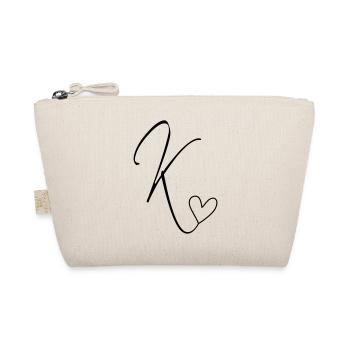 Buchstabe K Buchstabe-K Kalligrafie - Bio-Täschchen - Natur - Vorne