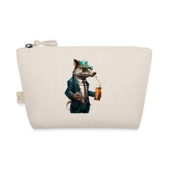 Cool animal with BIer. Style and alcohol - Organic Pouch - nature - Front