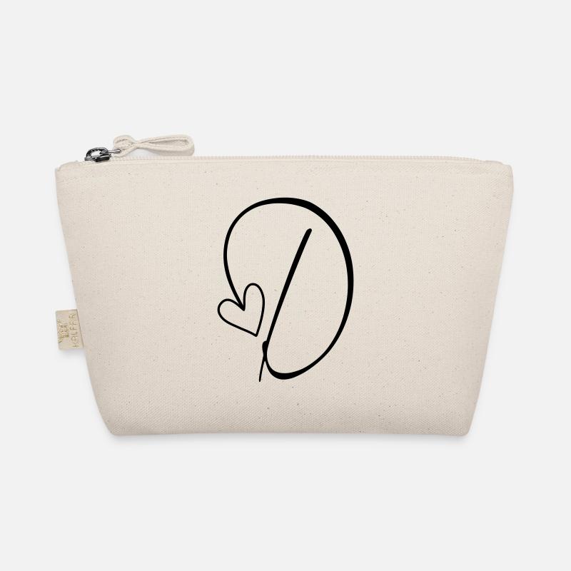 Letter D Letter D Calligraphy Organic Pouch