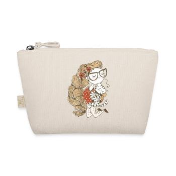 The girl & her beloved cat: Cat attitude - Organic Pouch - nature - Front