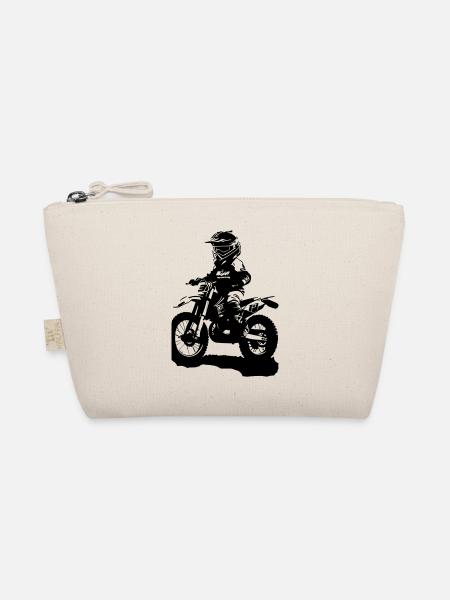 MOTORCYCLE CHILD - Organic Pouch - nature - Front