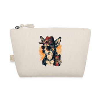 Cool fox with beer and sunglasses - Organic Pouch - nature - Front