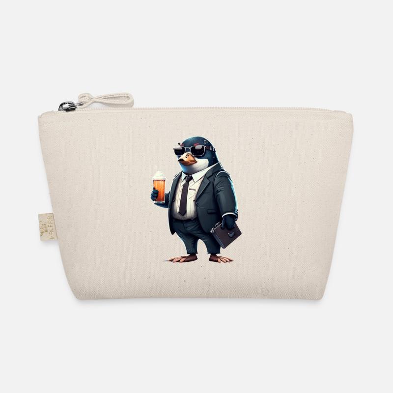 Cool beer-drinking penguin - suit up! Organic Pouch