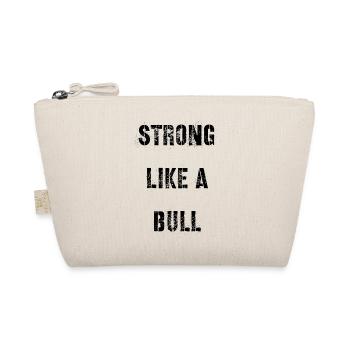 T-Shirt "Strong like a Bull" - Organic Pouch - nature - Front