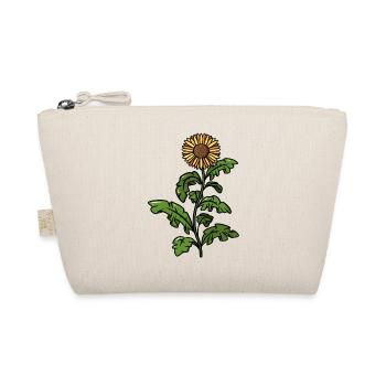 Sunflower Gift Idea - Giant Yellow Flower - Organic Pouch - nature - Front