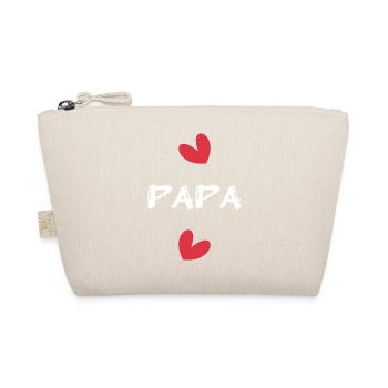 VATERTAG. ALLES GUTE ZUM GEBURTSTAG, PAPA. PAPA. FEST. HERZ - Bio-Täschchen - Natur - Vorne