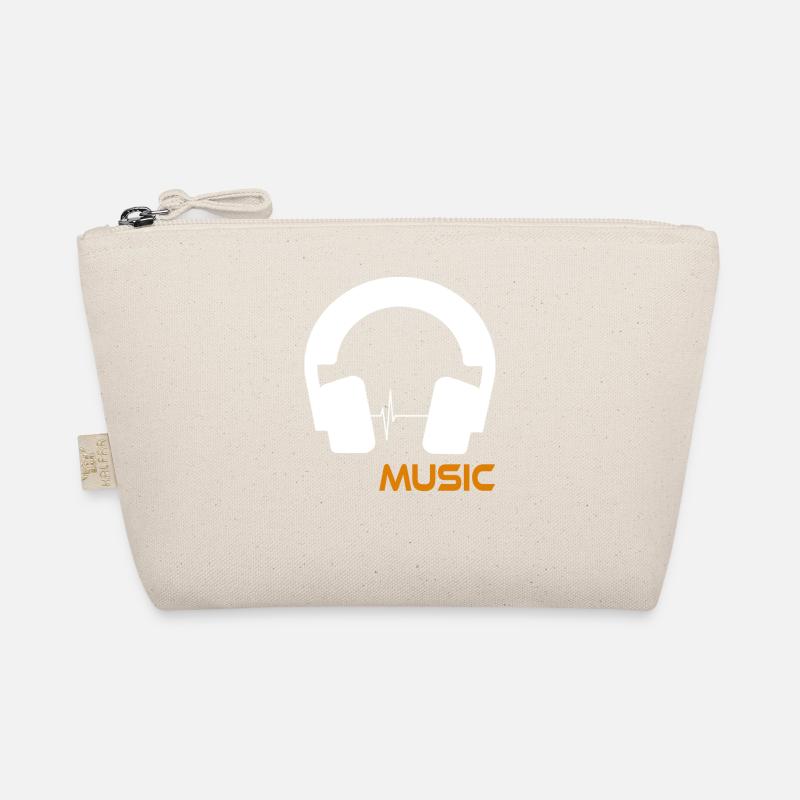 Music wave headset logo Organic Pouch