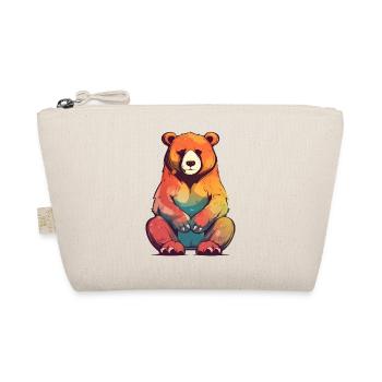 Bado the grumpy bear - Organic Pouch - nature - Front