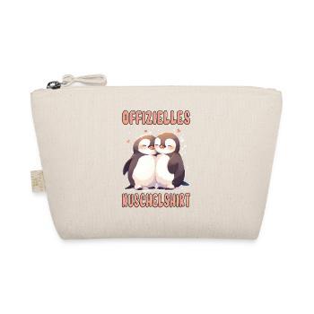 Offizielles Kuschelshirt Pinguine Liebe Herz Süß - Bio-Täschchen - Natur - Vorne