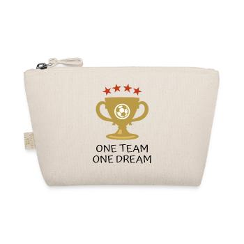 one team one dream / Soccer Cup Design - Organic Pouch - nature - Front