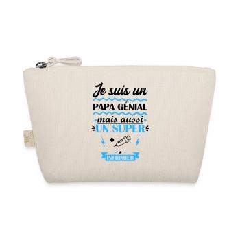 papa génial infirmier, cadeau fête des pères - Trousse biologique - nature - Devant