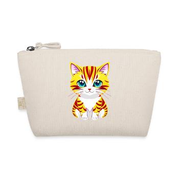 Adorable illustration of a blue-eyed cat - Organic Pouch - nature - Front