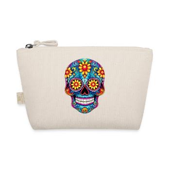 Totenkopf, Blumen, Mexiko, floral, Dia de Muertos - Bio-Täschchen - Natur - Vorne