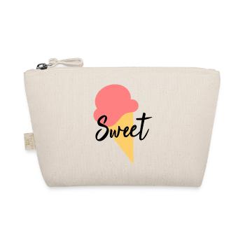 Eis Eiscreme Erdbeere Erdbeereis Sommer Festival - Bio-Täschchen - Natur - Vorne