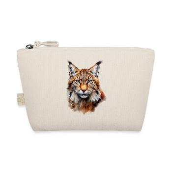 Lynx Portrait – Wild Animal Design - Organic Pouch - nature - Front