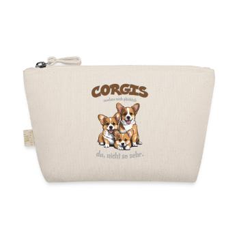 Corgis machen mich glücklich... - Bio-Täschchen - Natur - Vorne