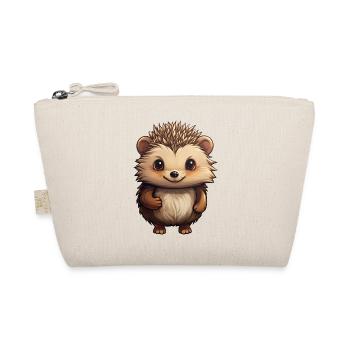 cute hedgehog - Sweet design - cheerful - Organic Pouch - nature - Front
