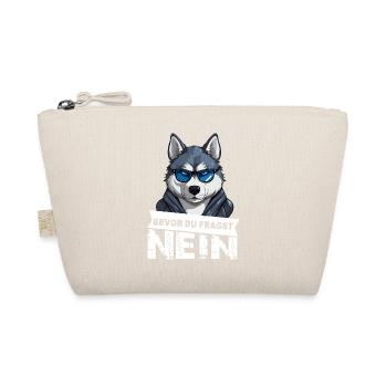 Bevor du fragst nein Husky Hund - Bio-Täschchen - Natur - Vorne