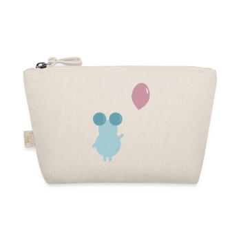 MOUSE HOLDING A BALLOON ILLUSTRATION - Bio-Täschchen - Natur - Vorne