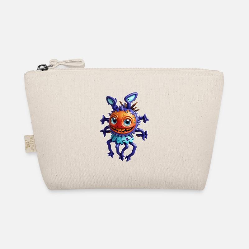 Lila Alien-Fliege Bio-Täschchen