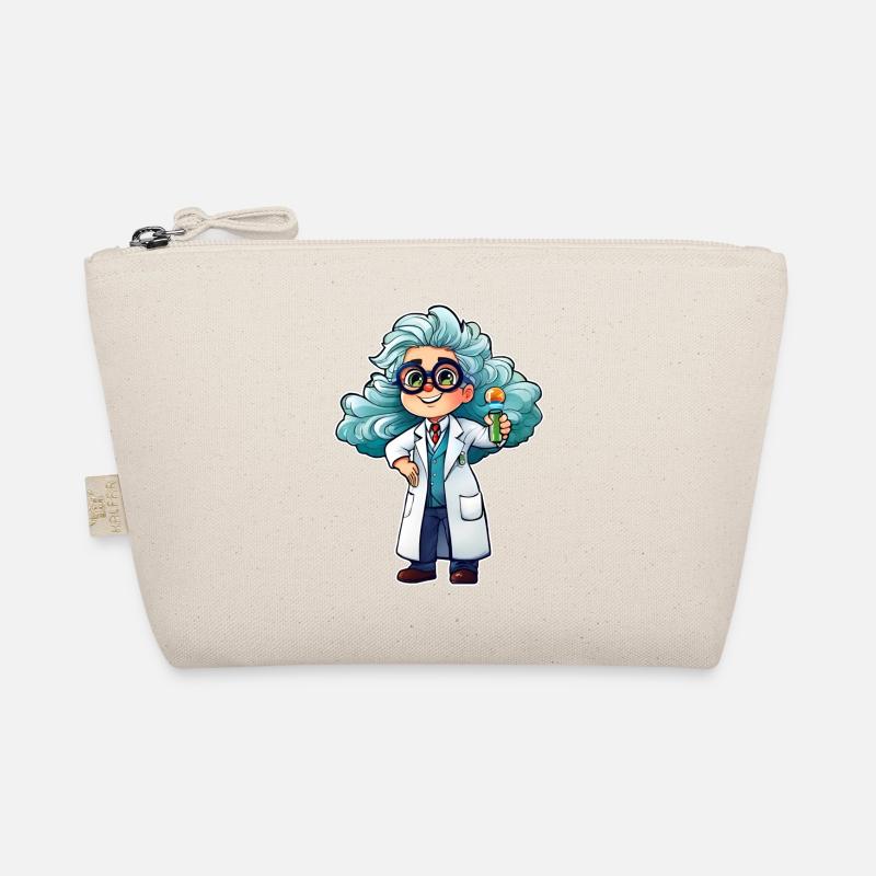 Cute scientist with glasses Organic Pouch