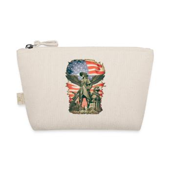 Steampunk American Flag - Organic Pouch - nature - Front