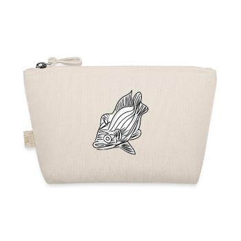 One-Line Asian-Inspired Fish - Organic Pouch - nature - Front