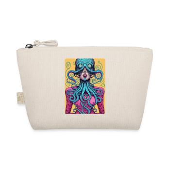 Mystical and Mysterious Pink Half-Woman, Half-Octo - Organic Pouch - nature - Front