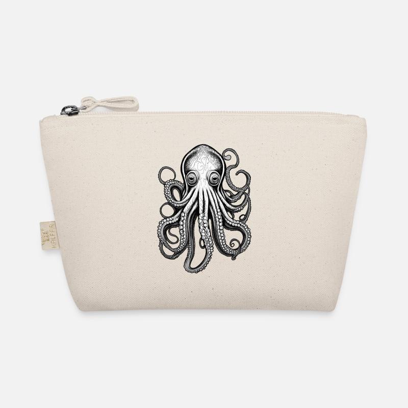 Psychedelischer Oktopus - Bio-Täschchen - Natur