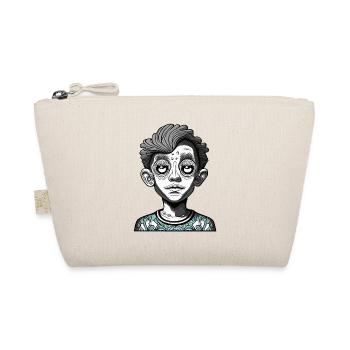 Psychedelic Mysterious Kid Face - Organic Pouch - nature - Front