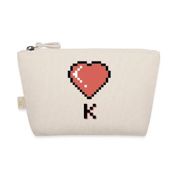 Heart king black outline - Organic Pouch - nature - Front