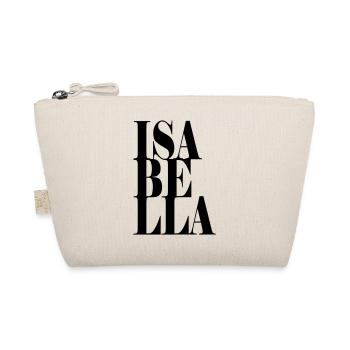 Isabella Name Vorname Moderne Schrift Wort Art - Bio-Täschchen - Natur - Vorne