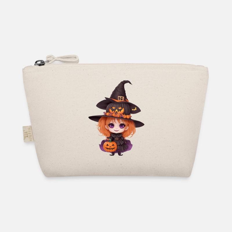 Helloween Pumpkin Witch Organic Pouch