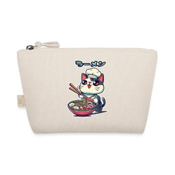 Fun Ramen Cat - Organic Pouch - nature - Front