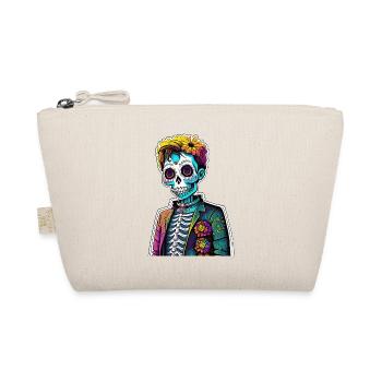 Colored Dia de los Muertos Kid - Organic Pouch - nature - Front