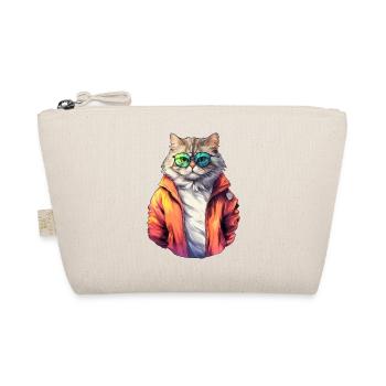 Chat cool des années 80 - Trousse biologique - nature - Devant