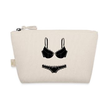 Bra and briefs lingerie logo for store - Organic Pouch - nature - Front
