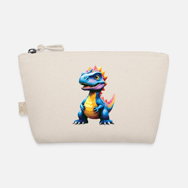 Dino, Dinosaur, Custom Text, Shape Organic Pouch