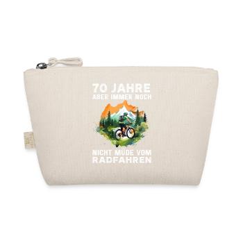 70 Geburtstag Radfahrer Bike Fahrradfahrer - Bio-Täschchen - Natur - Vorne