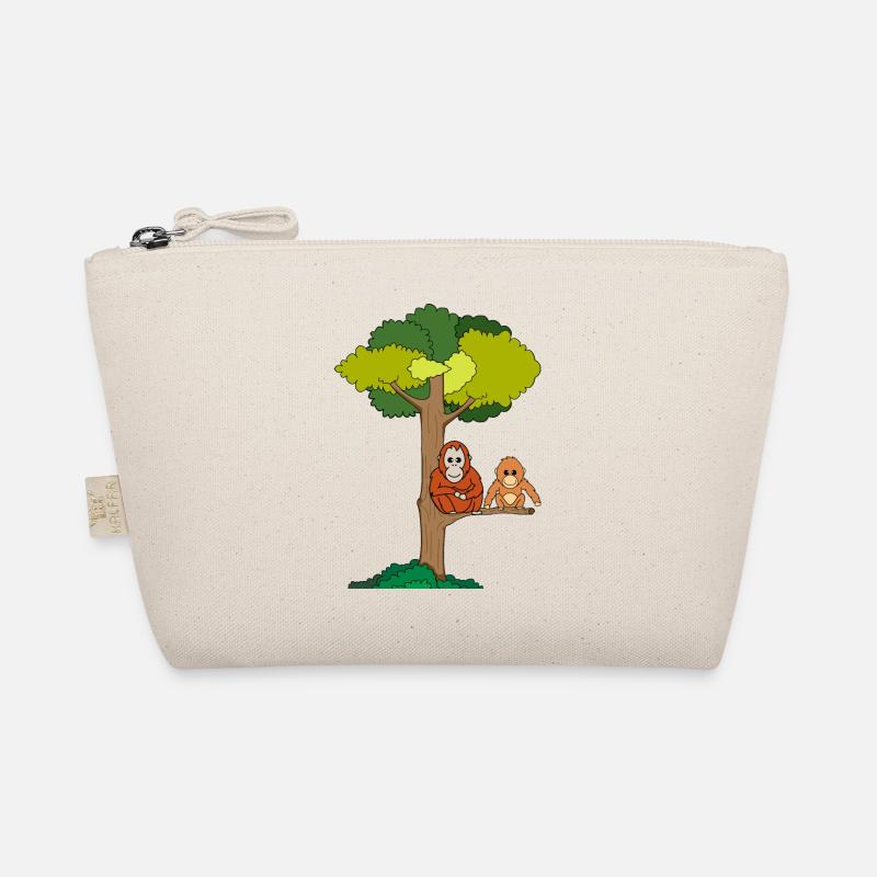 Orang-Utans sitzen in Baum Bio-Täschchen