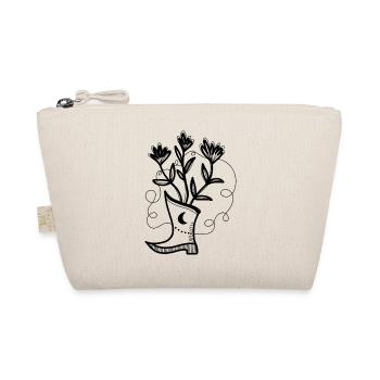 Hand drawn Magical witchy Boot And Flowers - Organic Pouch - nature - Front